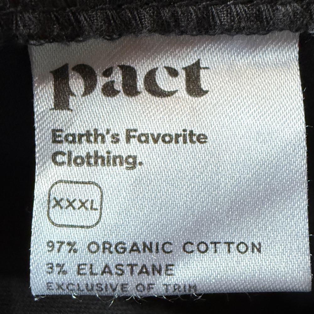 Pact Organic Cotton Twill Drawstring Pants Size XXXL in Storm Gray NWT - Picture 10 of 10